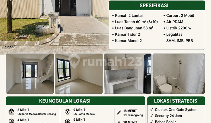 Dijual Rumah 2 Lantai Dalam Cluster Mustikajaya Bekasi Dijual Rumah 2 Lantai Dalam Cluster Mustikajaya Bekasi