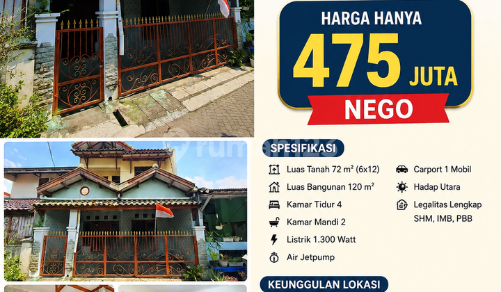 For Sale: 2-Story Ready-to-Occupy House in Aren Jaya, East Bekasi