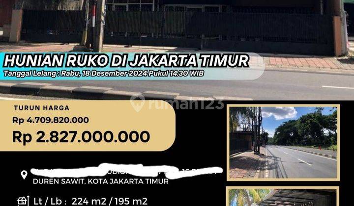 Ruko Strategis Untuk Usaha Di Jalan Raya Duren Sawit 2