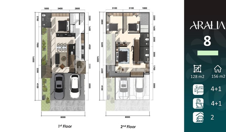 Dijual Rumah 2 Lantai Botanica Aralia Bintaro Jaya