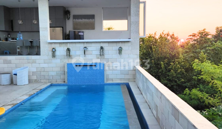 Modern Villa with Seaview & GWK Statue View in Jimbaran