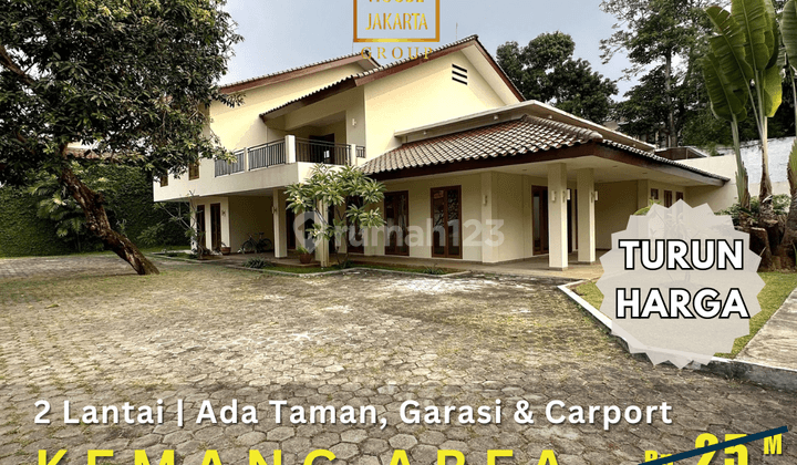 Rumah Kemang 2 Lantai Halaman Depan Luas, Ada Garasi Carport 2