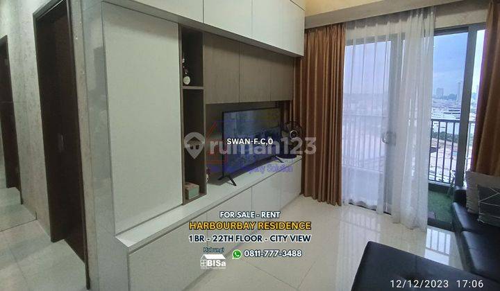 Apartemen Harbourbay Residence 1 BR Furnished Lt. 22 View Kota 2