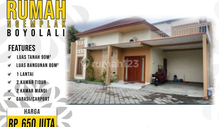 Dijual Rumah Siap Pakai, Dekat Bandara Adi Sumarmo, Ngemplak 1