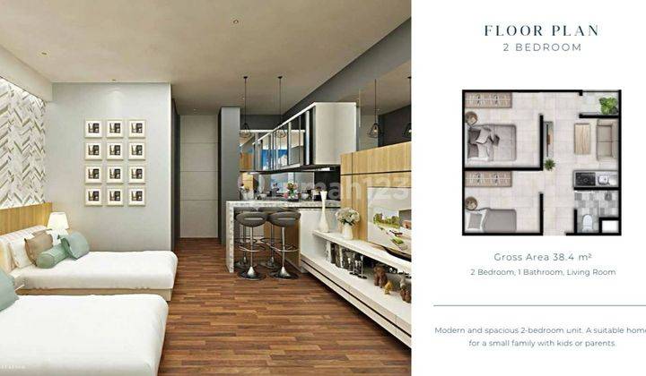 Jual Modal Takeover Apartemen Monde City Batam Tipe 2 Kamar  2