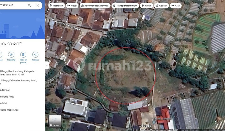 For Sale Land in Lembang, Commercial Area at De Ranch, Floating Market.