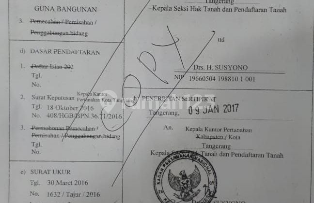 Tanah Murah dibawah harga pasar posisi hook 1