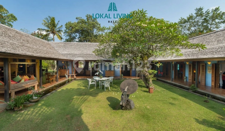 Vila 4 Kamar dengan Taman yang Luas Punya View Sungai di Cepaka