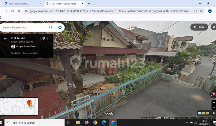 Rumah Tua Hitung Tanah, Strategis, Murah, Tidak Banjir 2