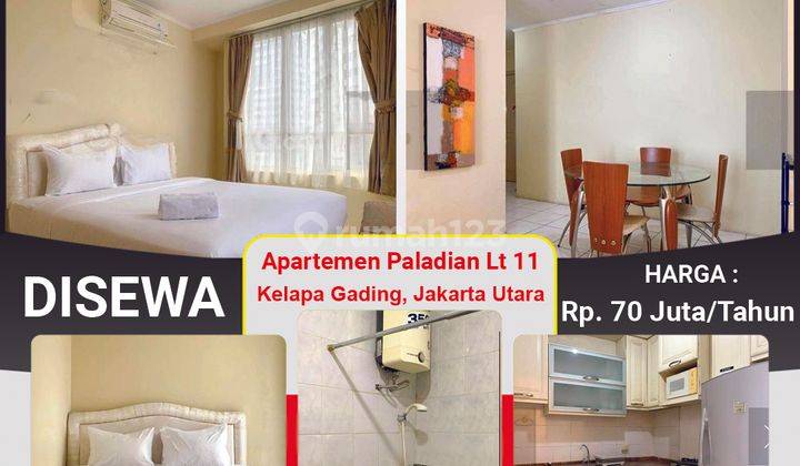 Sewa Murah Apartemen 2 BR Paladian Park Furnished Lantai Sedang, Kelapa Gading 2