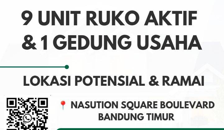 Ruko Strategis Nasution Square Bandung Timur 3.5 Lantai 1