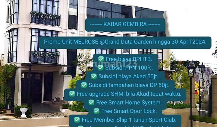 CLUSTER GRAND DUTA GARDEN. FREE BPHTB. 1