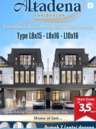 Altadena 2 Lantai + Attic Premium Home Gading Serpong Paramount