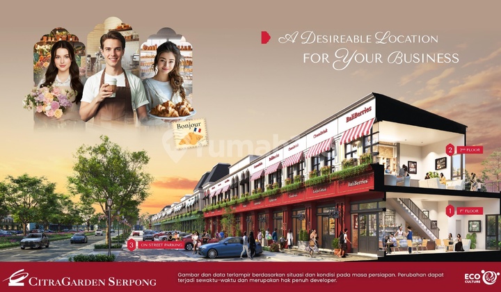 Ruko Terbaru Citra Garden Serpong Lokasi Jalan Utama