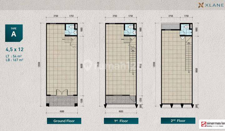 Dijual Ruko Xlane 3 Lantai Hadap Jalan Bsd City Tangerang Selatan 1