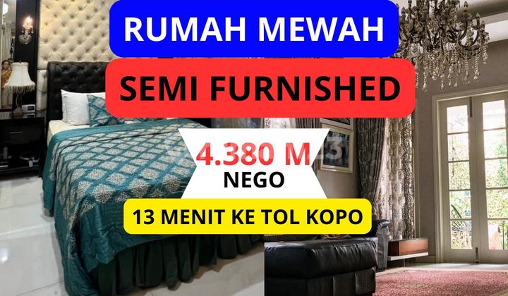 Rumah mewah semi furnished di komplek kurdi, DF 1
