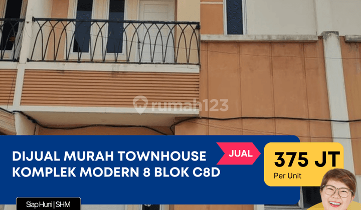 Dijual Murah Rumah Townhouse Komplek Modern 8 1