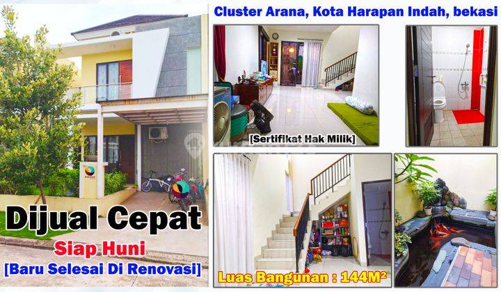 Rumah Dijual Di Bekasi Kota Harapan Indah,cluster Arana Jualcepat 2