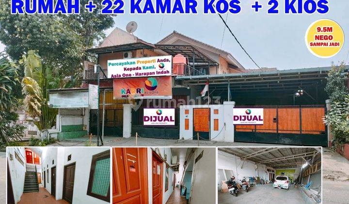 Jual Rumah + 22 Kos + 2 Kios, Jalan Utama Dekat Grand Galaxy, Super Murah, Nego Sampai Jadi, Raya Pekayon, Bekasi 1