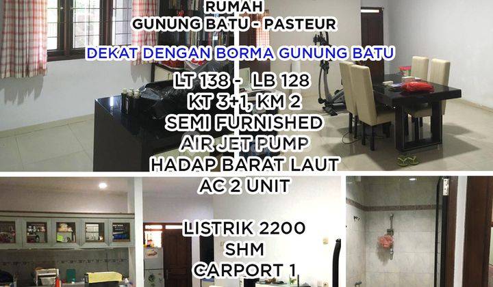 Jual Rumah Gunung Batu Sayap Pasteur 2