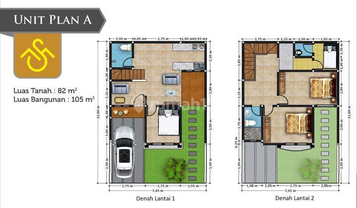 Rumah Baru 2 Lantai American Clasik Murah di Kramat Jati Jakarta Timur 2