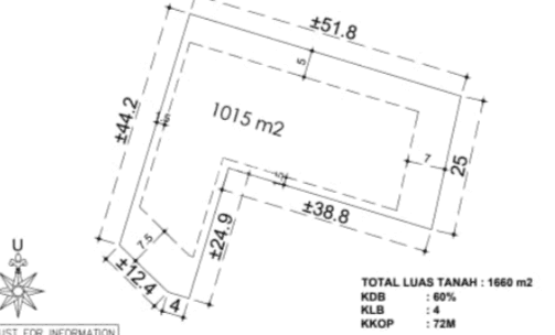 Disewakan Kavling Komersil Pik 2, Bisa Bangun 10 Lantai 