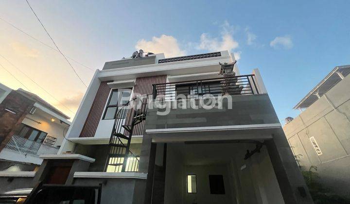 New Gress SmartHome 3-story residential house with one gate system, near the main road, car access in the middle of South Denpasar city 1