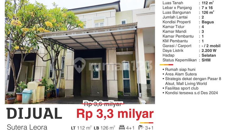 Rumah Bagus 2 lantai  Kondisi Bagus Harga Bagus Bangetz Di Alam Sutera 2