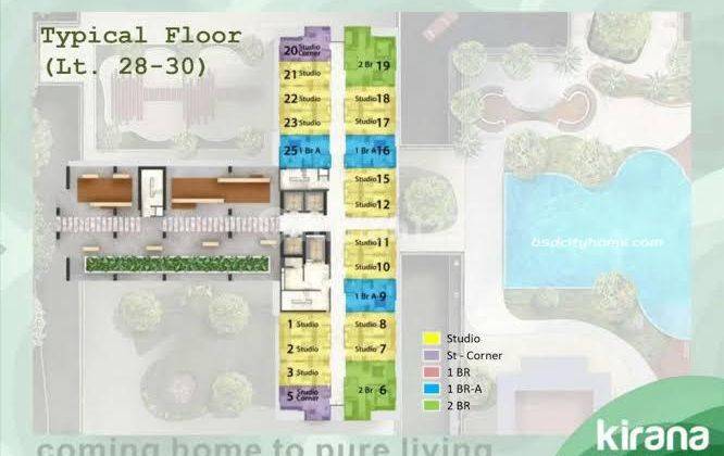 Apartement Apartemen AKASA Pure Living BSD 1 BR Unfurnished Bagus 2