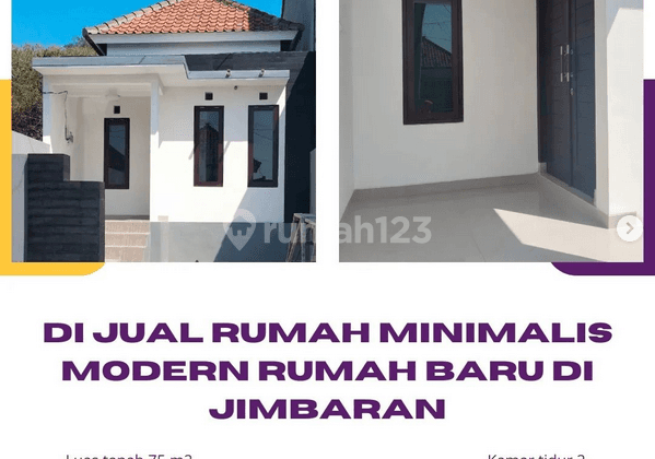 Rumah Minimalis Modern di Jimbaran Dekat Pantai, Kampus, Dan Bandara, Harga Terjangkau..dy  1