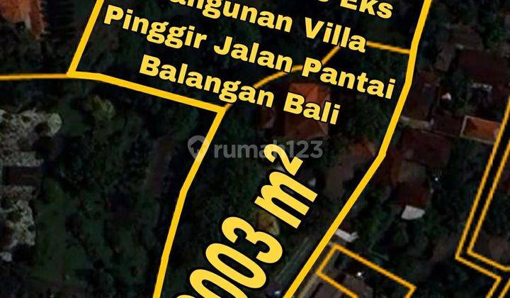 Tanah Bonus Eks Bangunan Villa Pinggir Jalan Pantai Balangan Bali  1