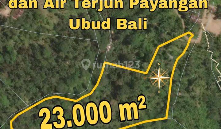 Tanah Murah View Sungai dan Air Terjun Payangan Ubud Bali 1