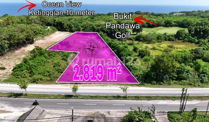Tanah Komersial Ocean View Dekat Bukit Pandawa Golf Kutuh Bali