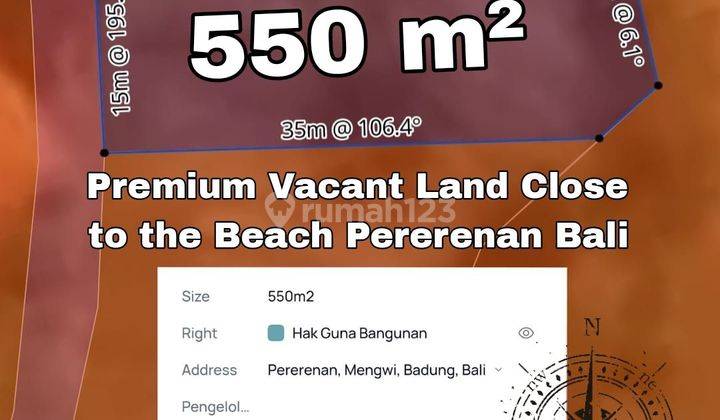 Premium Vacant Land Close to the Beach Pererenan Bali 1