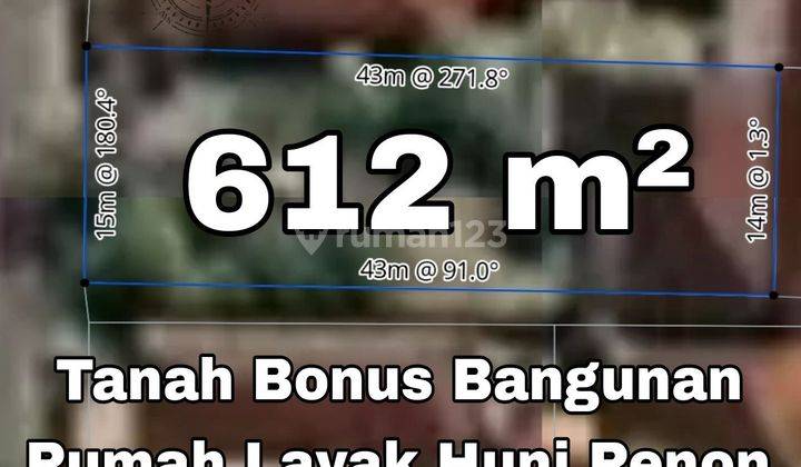 Tanah Bonus Bangunan Rumah Layak Huni Renon Denpasar Bali 1