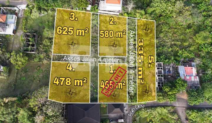 Tanah Hook Termurah Zona Kuning Asih Devi Kutuh Bali