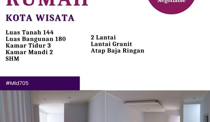Dijual Rumah Luas 2 Lantai Kota Wisata Cibubur 2