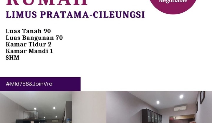 Dijual Cepat Rumah 1 Lantai Limus Pratama Bekasi 2