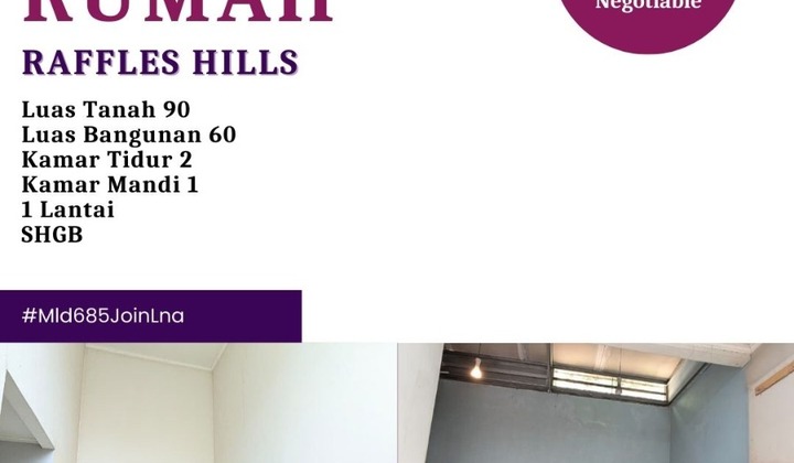 Dijual Murah Dan Cepat Rumah 1 Lantai Raffles Hills Cibubur 2