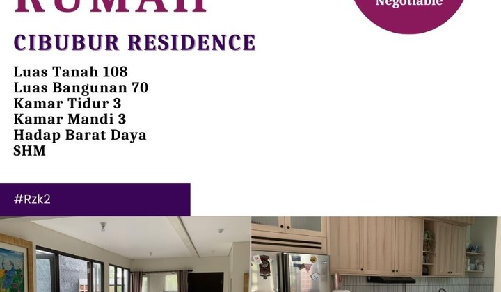 Dijual Murah Rumah Minimalis 2 Lantai Cibubur 2