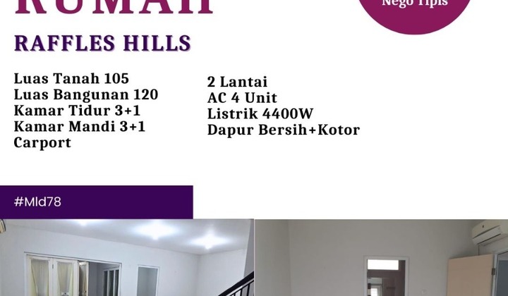 For Rent Beautiful 2-Story House Raffles Hills Cibubur 2