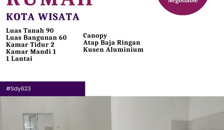 Dijual Murah Rumah 1 Lantai Kota Wisata Cibubur 2