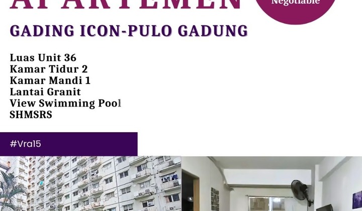 Dijual Rugi 2Br Apartemen Gading Icon Kelapa.gading 2