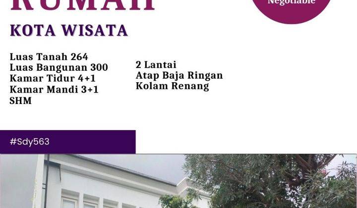 Dijual Cepat Rumah Luas 2lantai Kota Wisata Cibubur 2