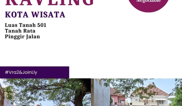 Disewakan Kavling Untuk Komersial Area Di Kota Wisata Cibubur 2
