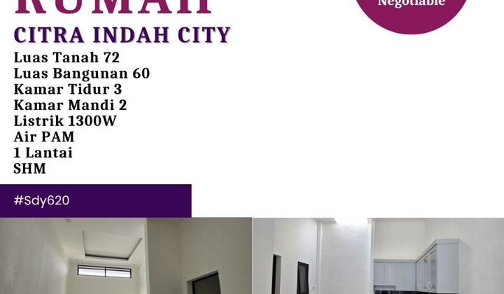 Dijual Rumah Baru 1 Lantai Siap Huni Citra Indah City Cileungsi 2