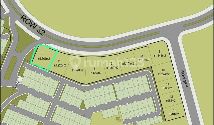 [No Cobroke] Commercial Land Plot in BSD Near Grand Lucky Rans, Strategic North-Facing Location, Ideal for Business and Commercial Ventures in BSD.