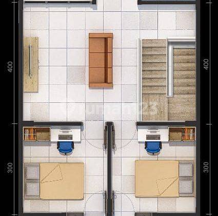 Rumah town house indent bisa reques layout dan desain 2