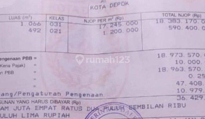 Tanah ngantong pinggir jalan margonda raya beji depok  2