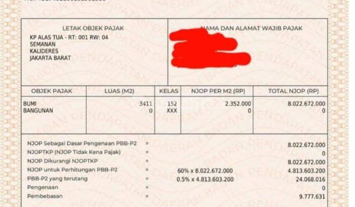 Tanah kosong 9,2 H semanan kalideres jakbar  2